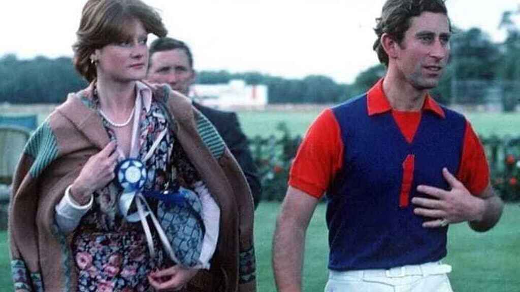 Lady Sarah Spencer and Carlos are from England for a polo match in the late 1970s when they were a married couple.