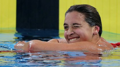 Argentine swimmer competes in her first adult Olympic Games in Tokyo 2020 (Reuters)