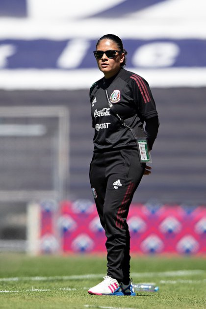     Monica Vergara, during a preparatory match in Mexico City (Photo: Itzel Espinoza / EFE / Imago7 / Fmf)