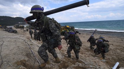 Military exercises in South Korea (AFP)