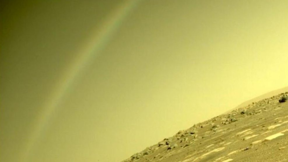 Is perseverance collide with a rainbow on Mars?