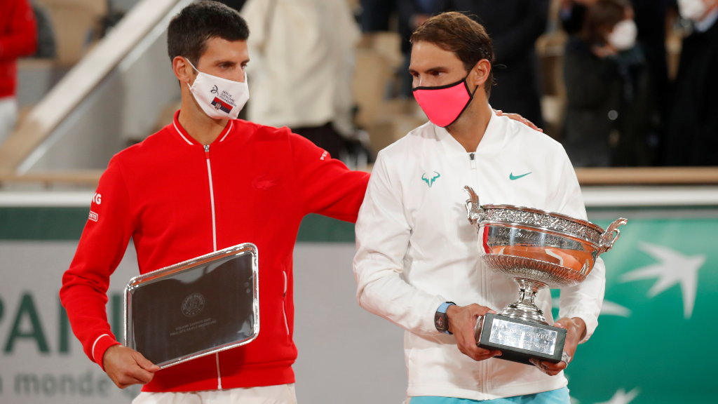 The 2020 tournament photo, when Spaniard Rafa Nadal defeated Serbian Novak Djokovic.