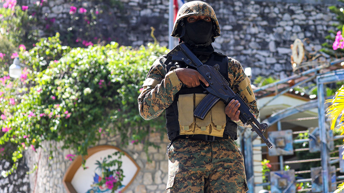 Haitian police have arrested 15 suspected killers, mostly Colombians.  Photo: AFP
