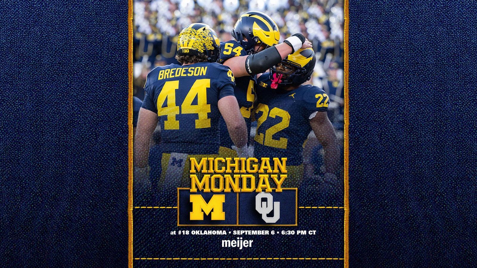 Michigan Monday: Game 2- 18 to 18 Oklahoma - Michigan University Athletics