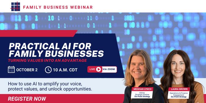 Webinar to provide the invalid methods for family companies -