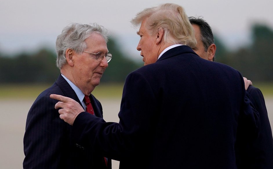 Trump calls on Republican senators to revolt against McConnell