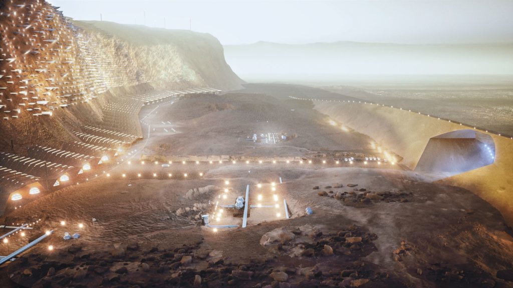 The city of Noa on Mars