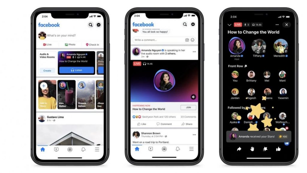Facebook launches Live Audio Rooms in the US