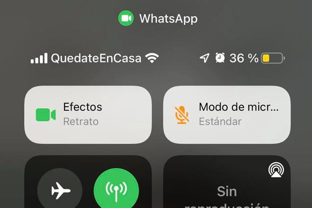 When making a WhatsApp video call, scroll the Control Center of your iPhone.  (Photo: mag)