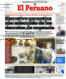 Printed edition of the Official Gazette El Peruano