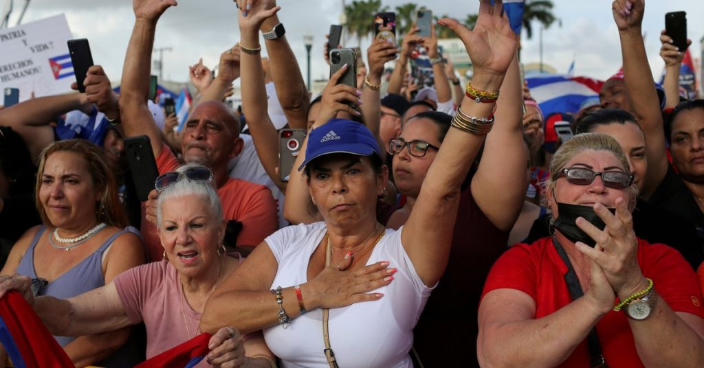 'Down with the shackles': March in Miami to demand freedom for Cuba, Nicaragua and Venezuela