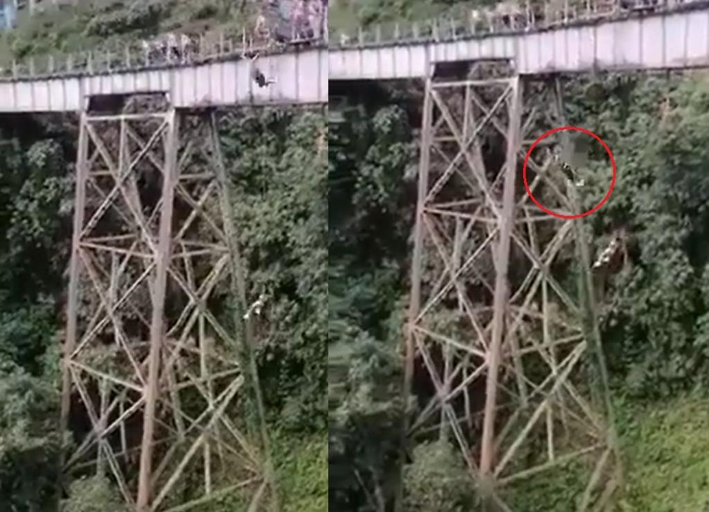 "Oh, he killed himself."  Young man dies when he jumps off a bridge while jumping, El Siglo de Torreón