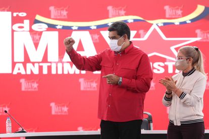 President Nicolas Maduro, with his wife, at a ceremony in Caracas in May.