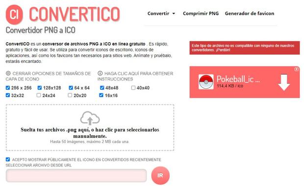Convertico page to convert your photos to ico format.  (Photo: mag)