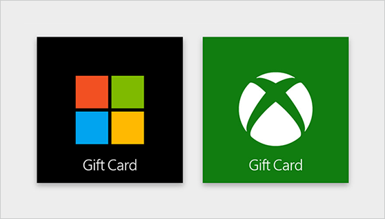 Microsoft and Xbox Gift Cards