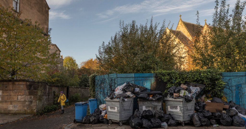 'Waste and more waste': Piles of rubbish piling up outside Glasgow