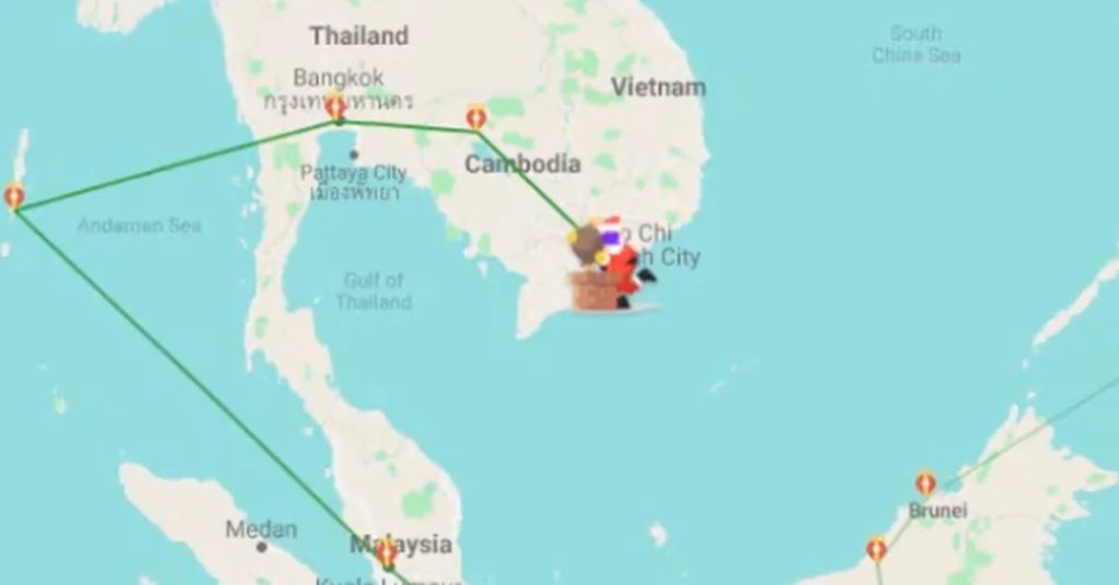 Live: How to follow the path of Santa Claus from Google Maps
