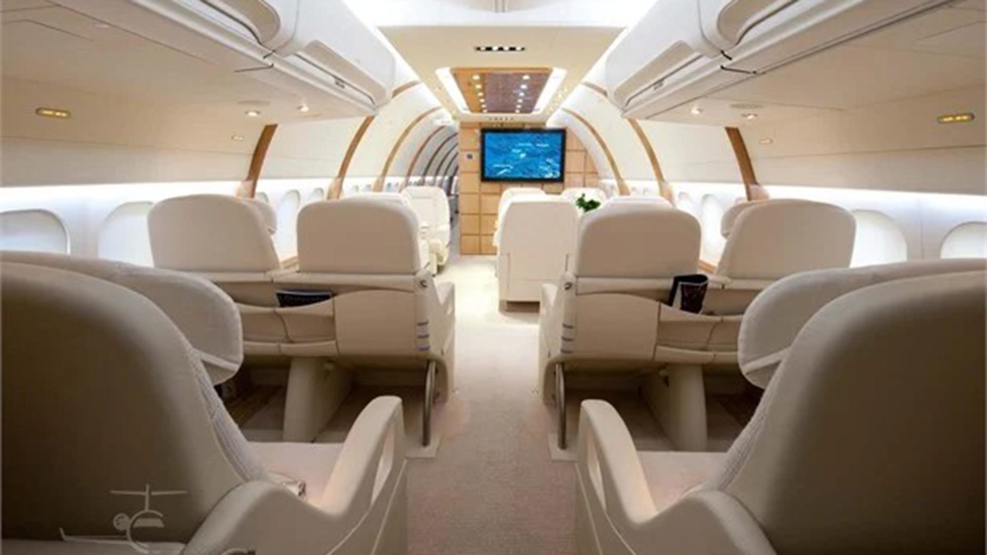 Among the amenities offered by the plane are a master bedroom and two more for visitors